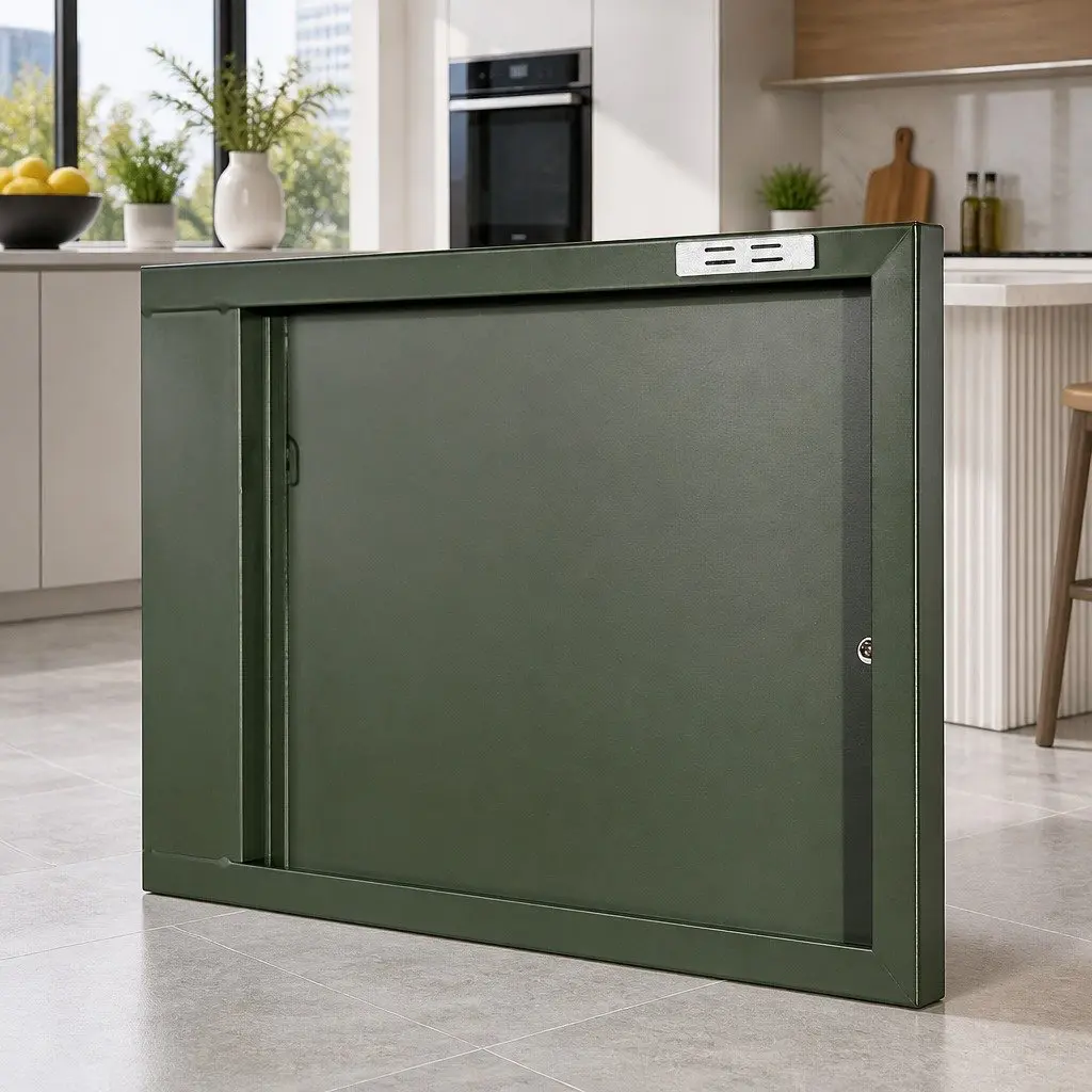 Green Metal Buffet Sideboard Storage Cabinet