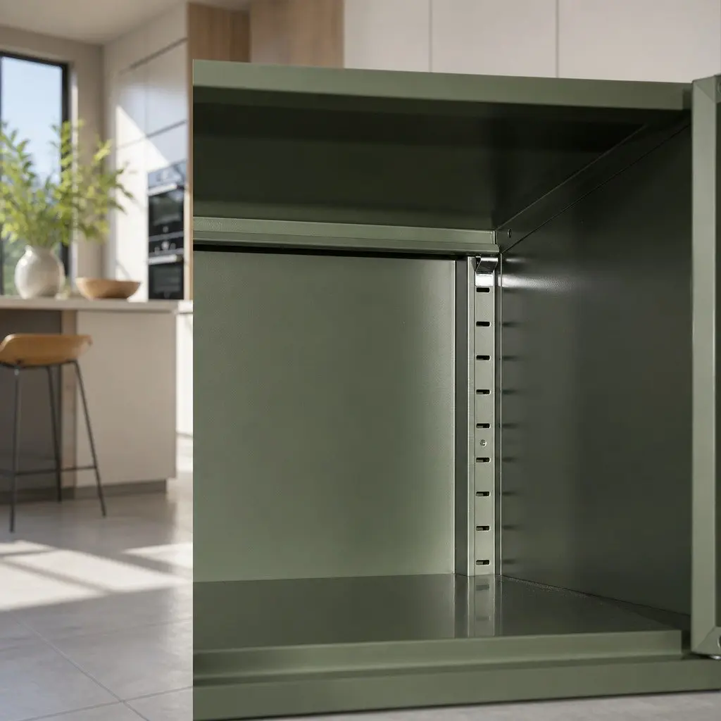 Green Metal Buffet Sideboard Storage Cabinet