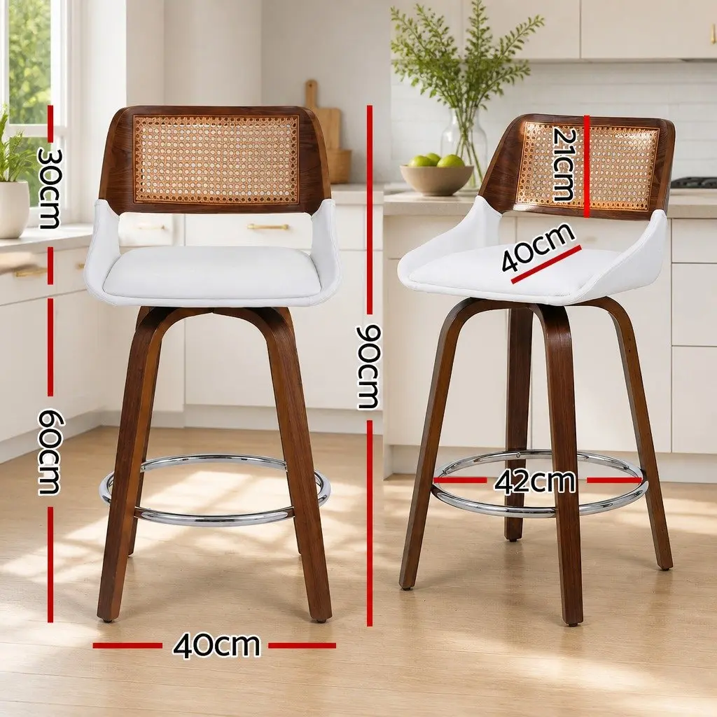 Set of 3 Swivel Bar Stools for Kitchen Counter
