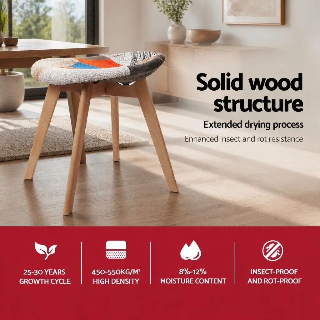 Dining Chairs Fabric Retro DSW Kitchen Seat Replica Eiffel Style Set of 4