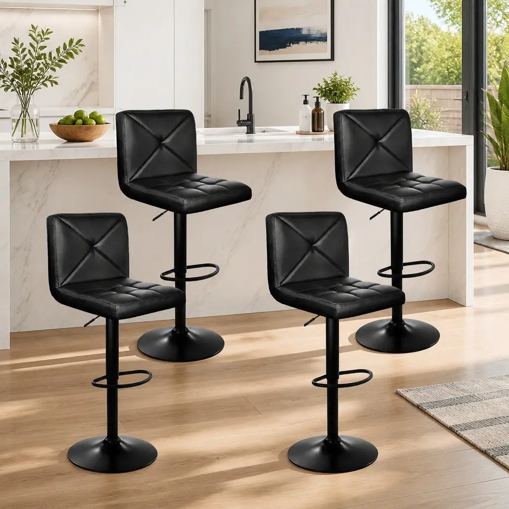 Bar Stools Set of 4 with Adjustable Height