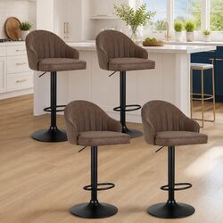 Comfortable Brown Bar Stools Set of 4 for Your Kitchen