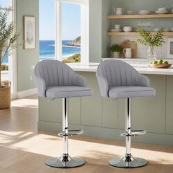 Comfortable Bar Stools Set of 2 with Swivel Function