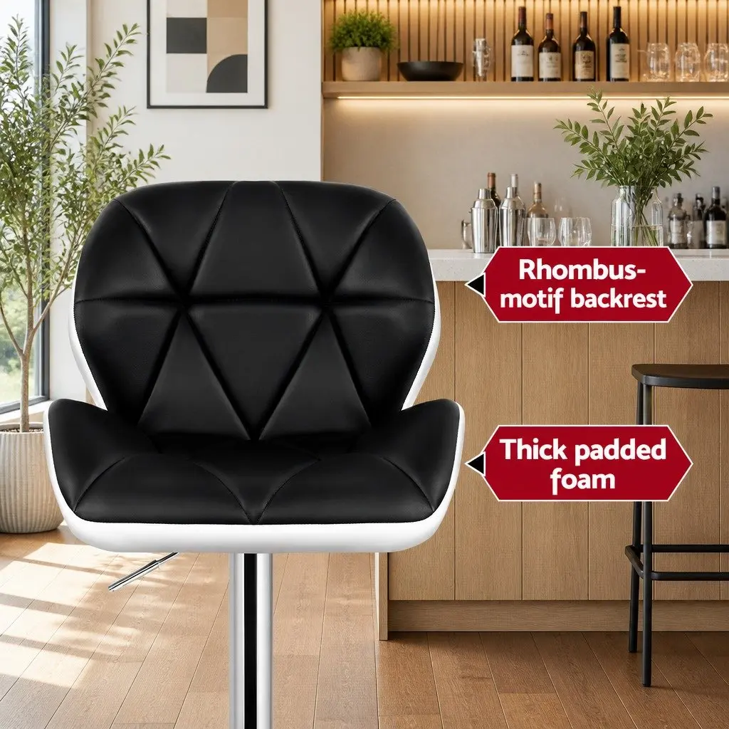 Padded Bar Stools with Gas Lift and Swivel