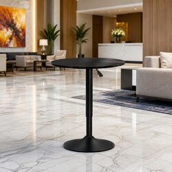 Adjustable Height Round Bar Table for Indoor & Outdoor Use