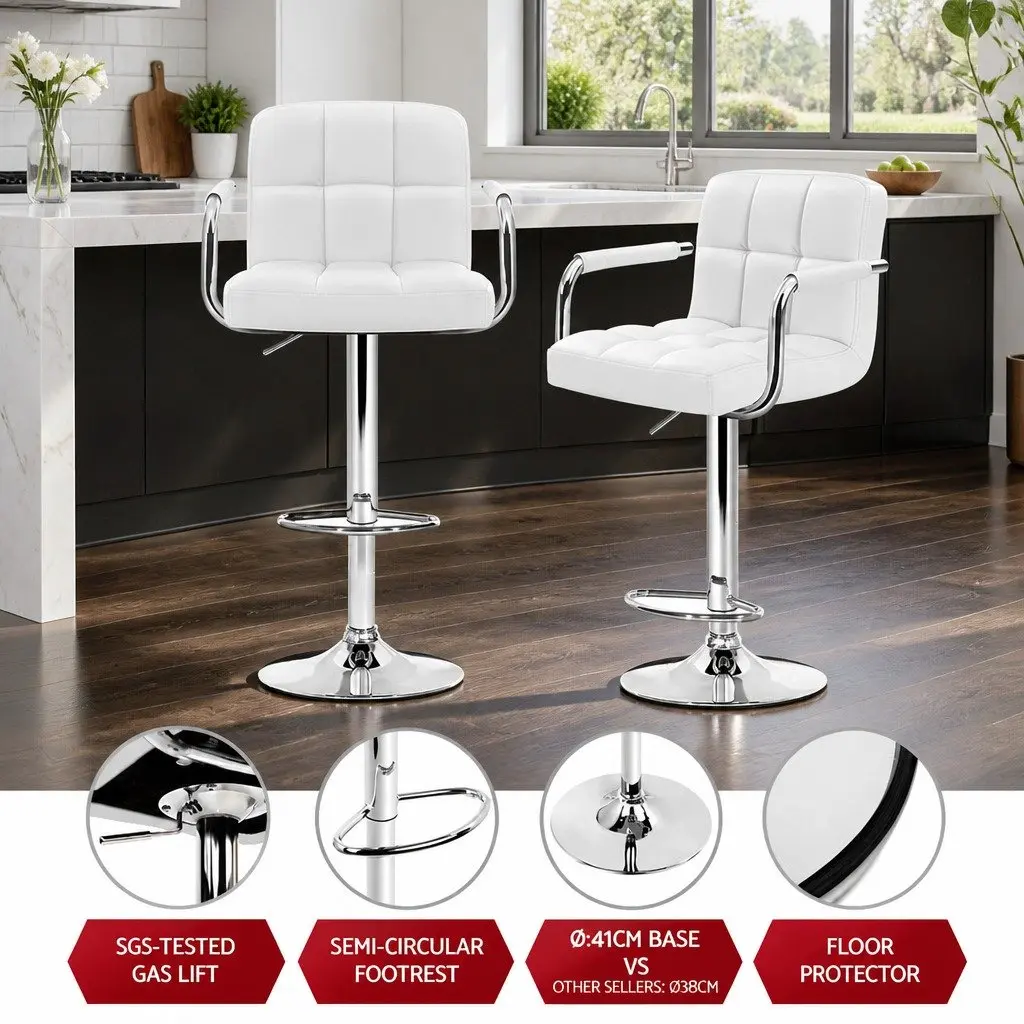 White Bar Table and Stool Set for Dining and Cafe Spaces