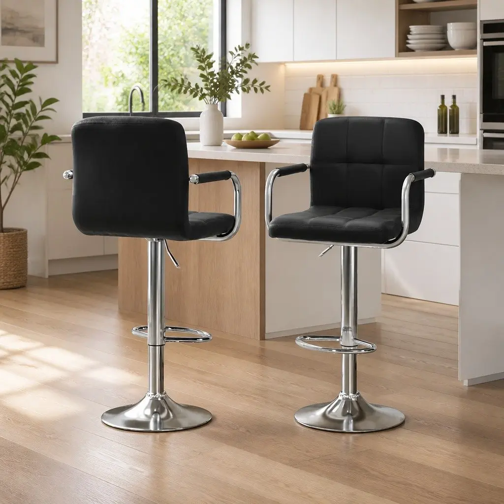 Bar Table and Stools Set with 360 Swivel