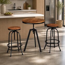 Adjustable Bar Table and Stools for Cozy Spaces
