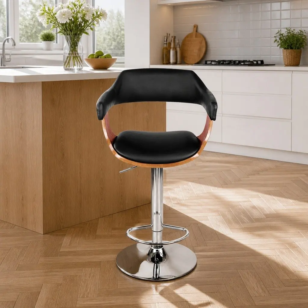 Bar Stool with Gas Lift Swivel and Chrome Base