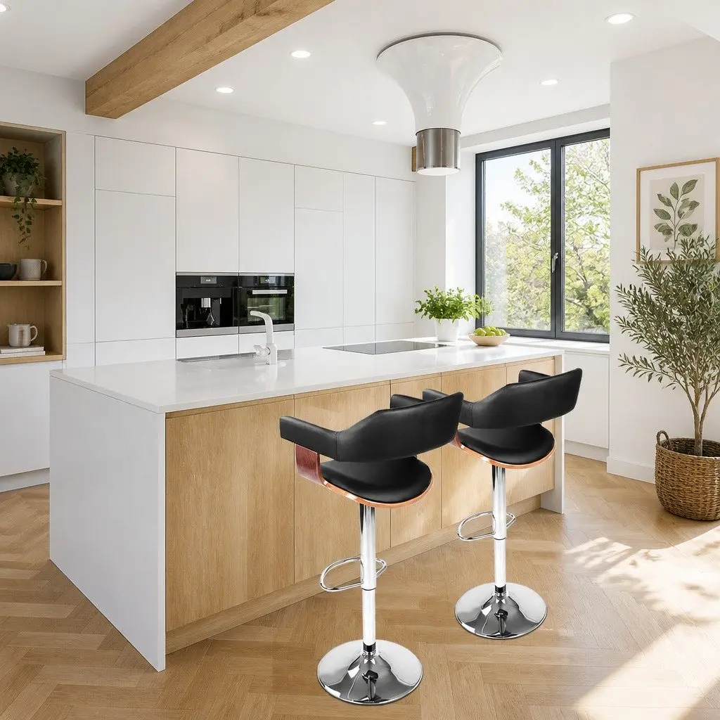 Bar Stool with Gas Lift Swivel and Chrome Base