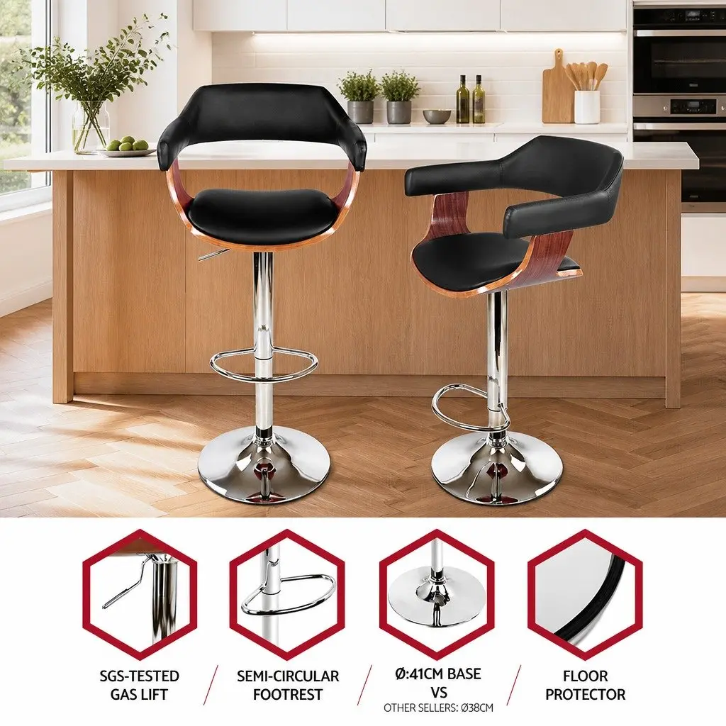 Bar Stool with Gas Lift Swivel and Chrome Base