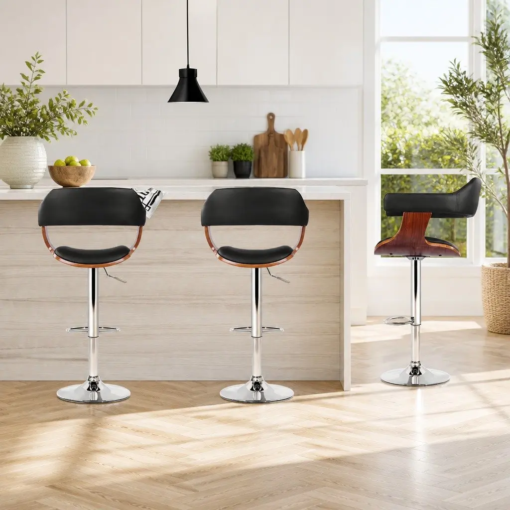 Bar Stool with Gas Lift Swivel and Chrome Base