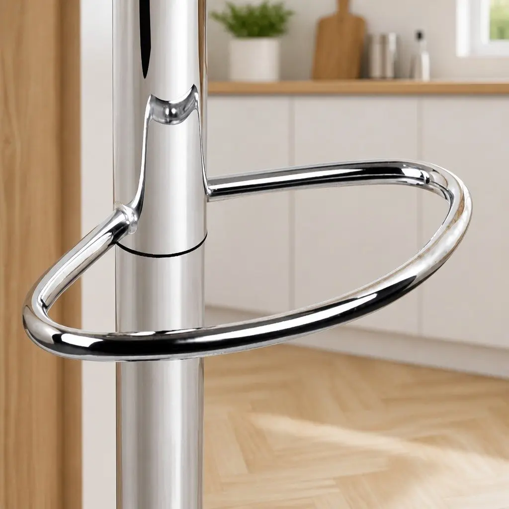 Bar Stool with Gas Lift Swivel and Chrome Base