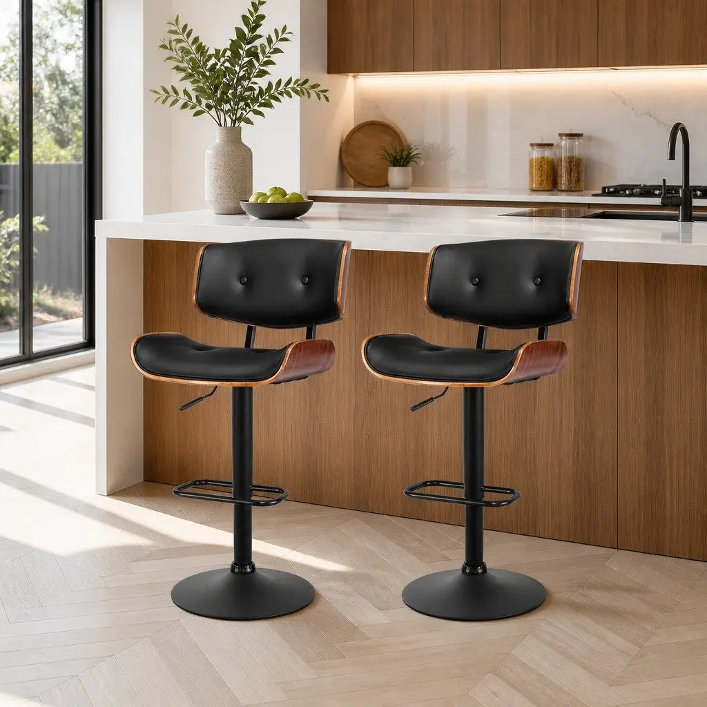 Black Bar Stools with Adjustable Height