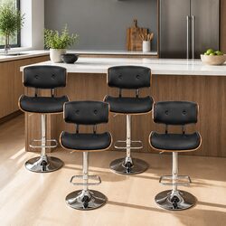 Comfortable Bar Stools Set of 4 with Gas Lift and Swivel