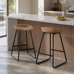 Comfortable Bar Stools Set of 2 for Dining Spaces