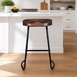 Industrial Retro Bar Stools with Tractor Seat 65cm