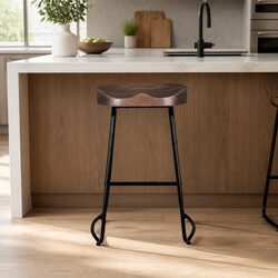 Set of 4 Retro Tractor Seat Bar Stools 65cm Height