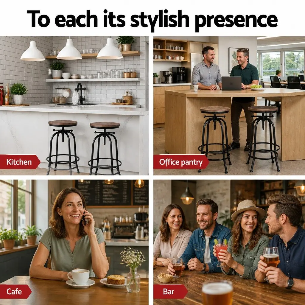 Adjustable Bar Stools Set of 4