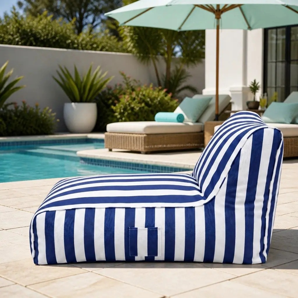 L-Shape Bean Bag Chair Cover for Indoor and Outdoor