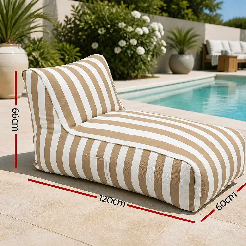 L-Shape Bean Bag Chair Cover for Indoor and Outdoor Use