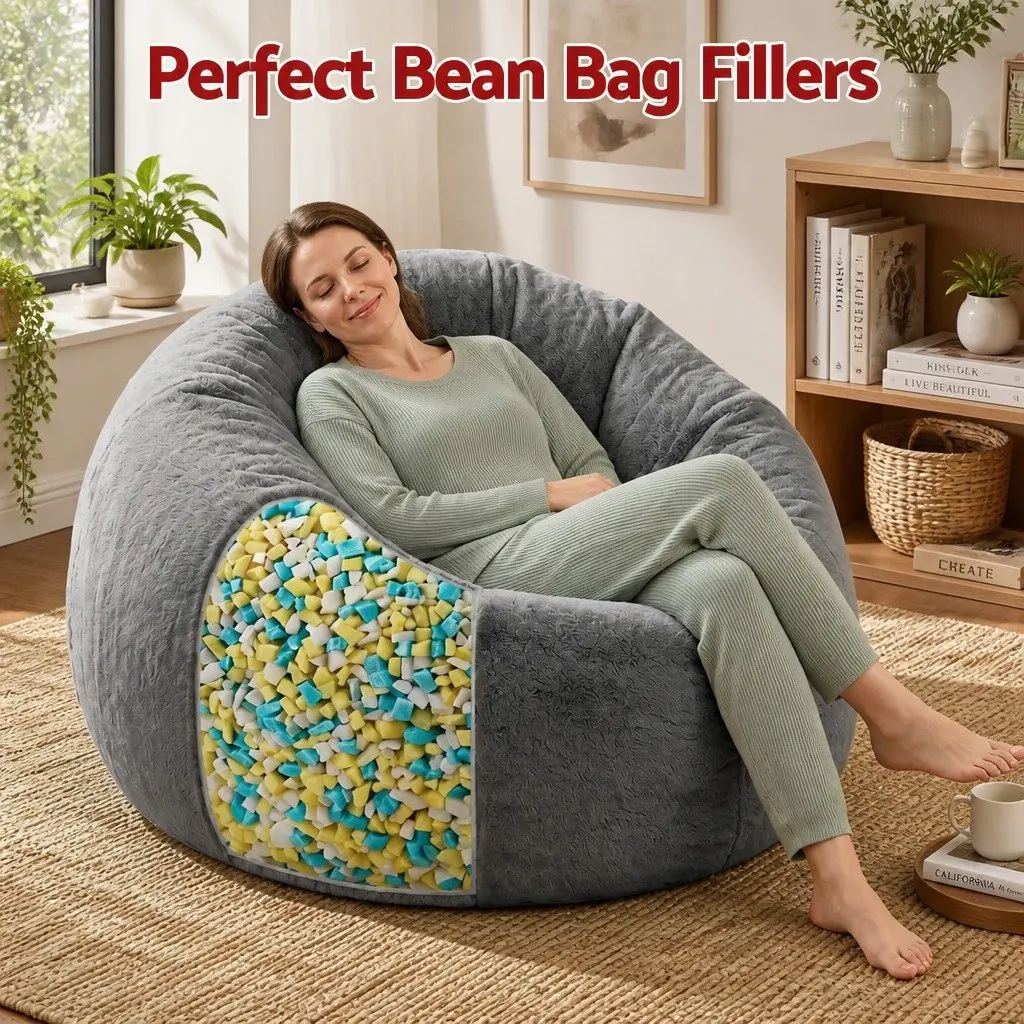 Shredded Memory Foam Filling 10lbs High Density Bean Bag Filler Soft Support