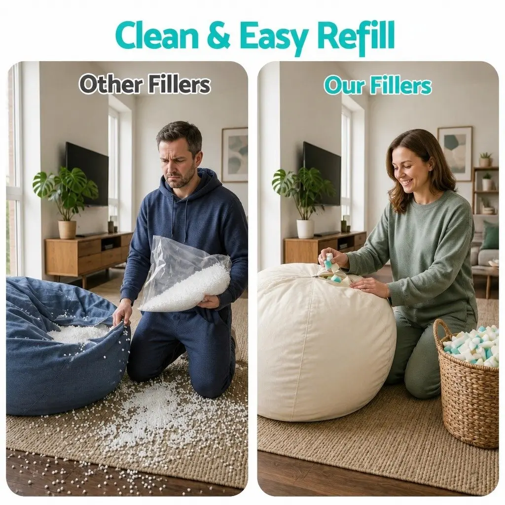 Shredded Memory Foam Filling 10lbs High Density Bean Bag Filler Soft Support