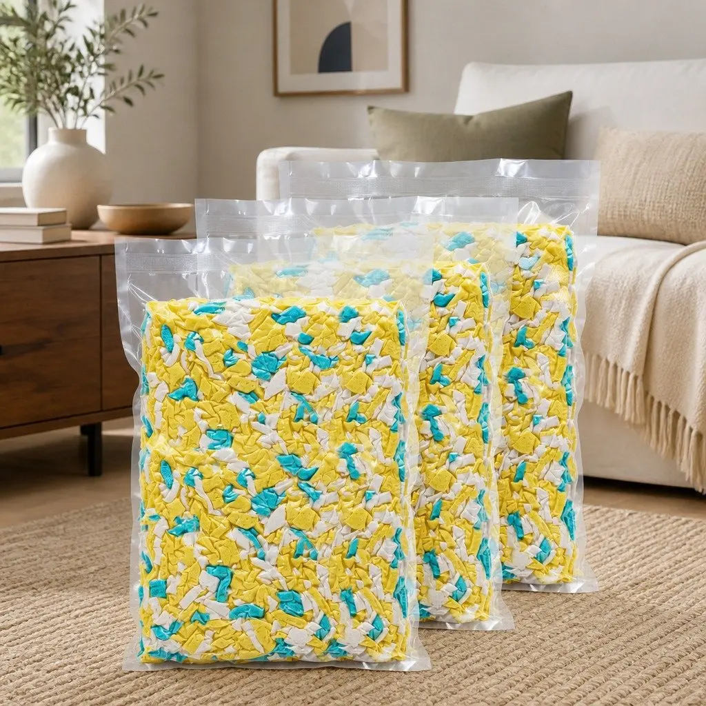 Bean Bag Filler Shredded Memory Foam 15lbs High Density Soft Stuffing for