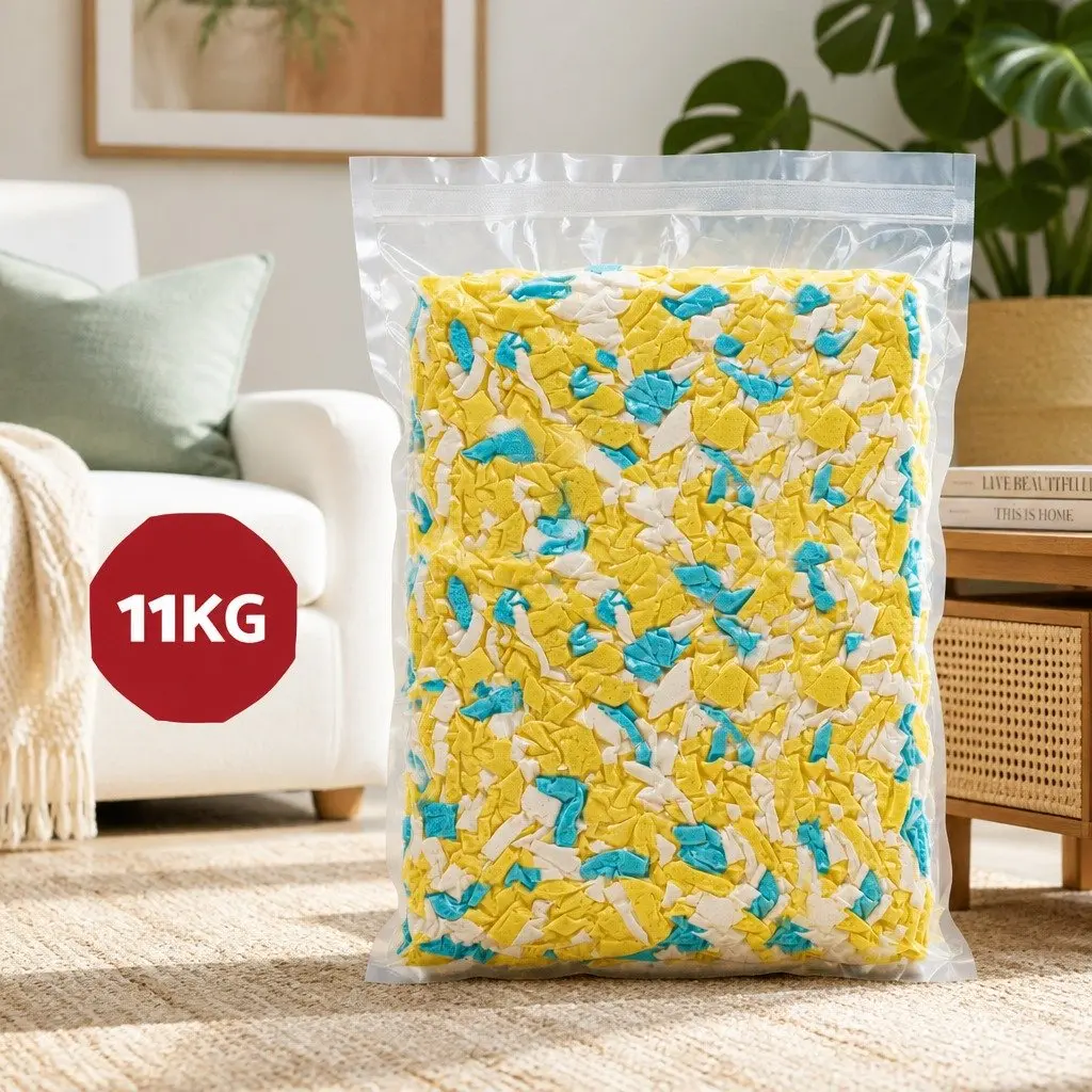 Memory Foam Bean Bag Filler 25lbs High-Density Odour-Free Cushion for Pillows Dog Beds and Crafts