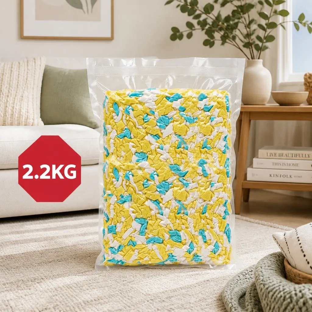 Bean Bag Filler Shredded Memory Foam 5lbs High Density Soft Filling