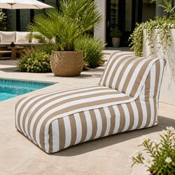 Bean Bag Chair Indoor Outdoor Lounge Seat with Removable Washable Cover L-Shape