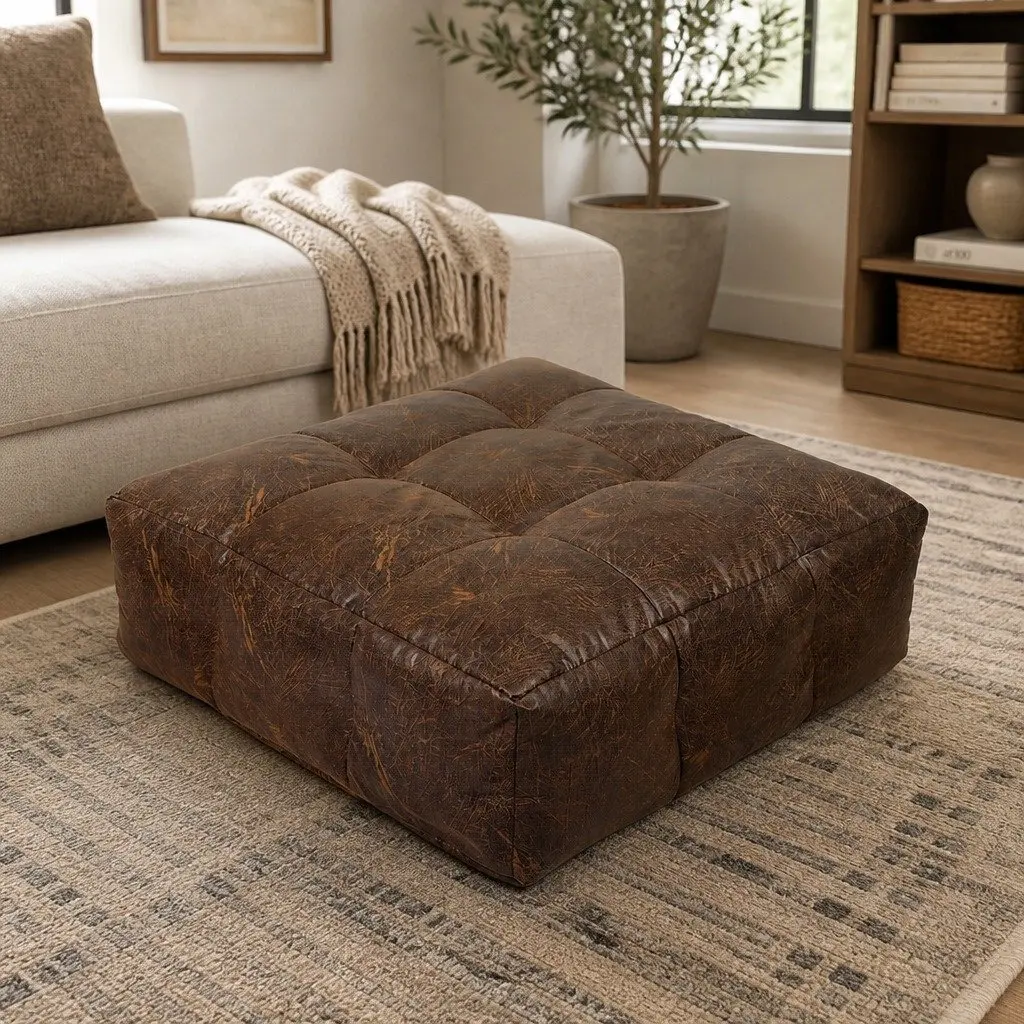 Bean Bag Cover Chair Modular Ottoman Seat Portable Easy Clean Zipper Opening