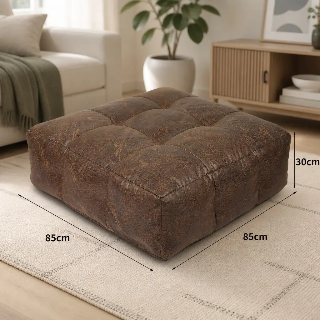 Bean Bag Cover Chair Modular Ottoman Seat Portable Easy Clean Zipper Opening