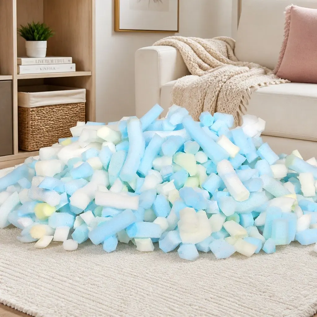 Shredded Memory Foam Bean Bag Cushion Filler 9KG Filling Large Hexagonal Grains