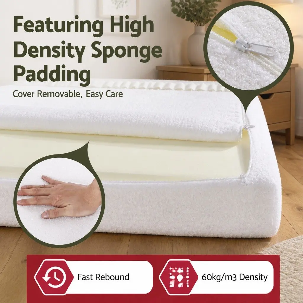 Double Foam Headboard Semi-Round 154cm Wide Boucle Fabric