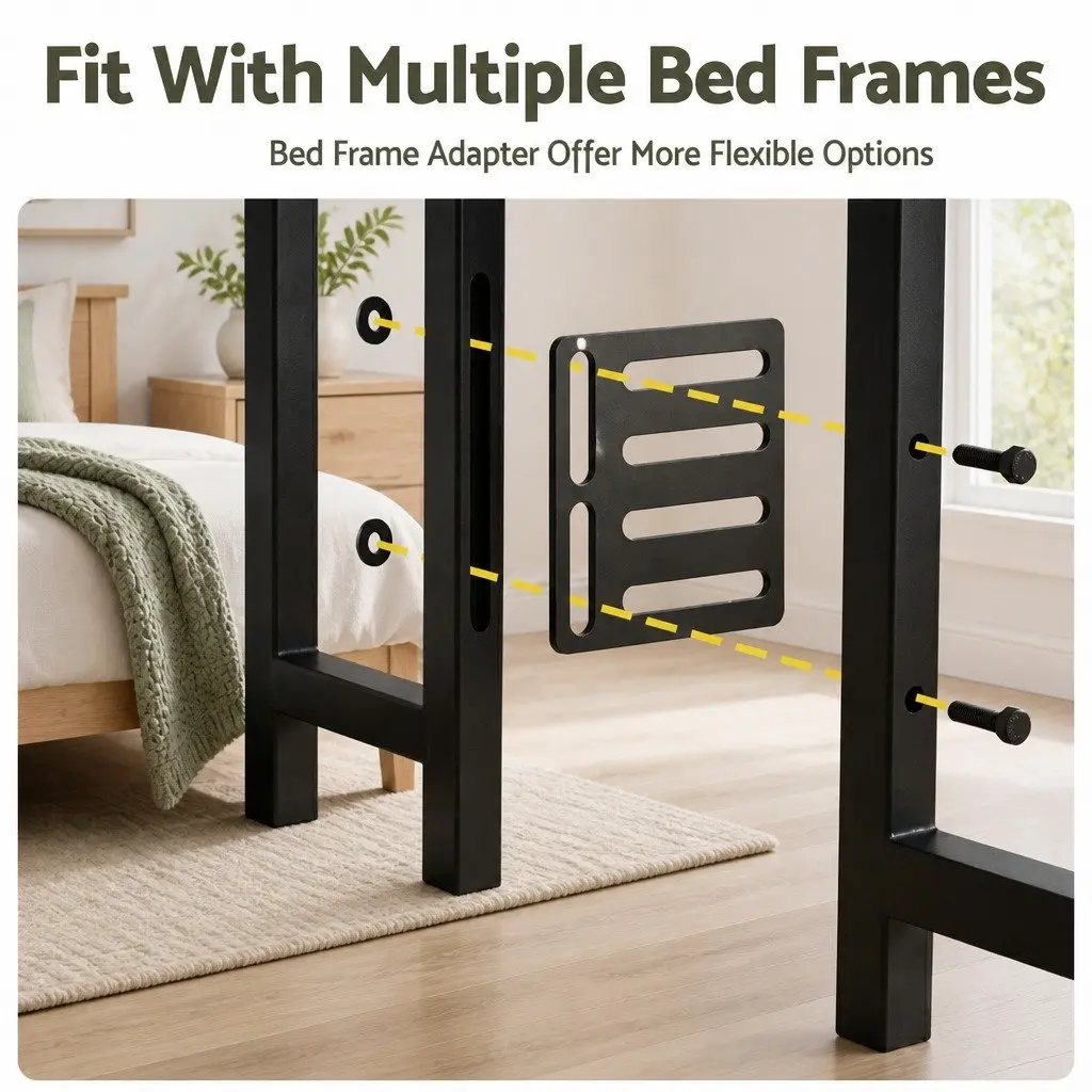 King Single Bed Headboard Black with Storage Compartment and Charging Station