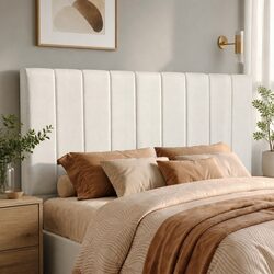 Queen Bed Headboard 153CM Linen Upholstered Bedroom Wall Mounted Decor Panel