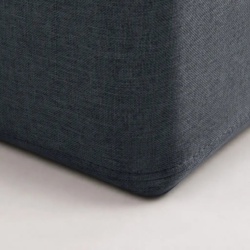 Queen Bed Frame Upholstered Fabric Tufted Dark Grey Gas Lift Storage