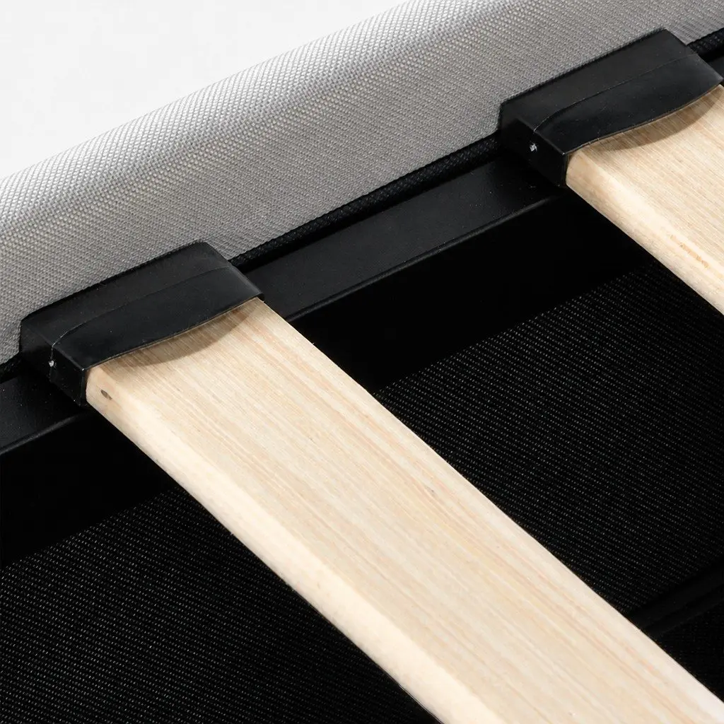 Queen Size Double Bed Frame PU Leather RGB LED with Storage Drawers and USB Charging Port