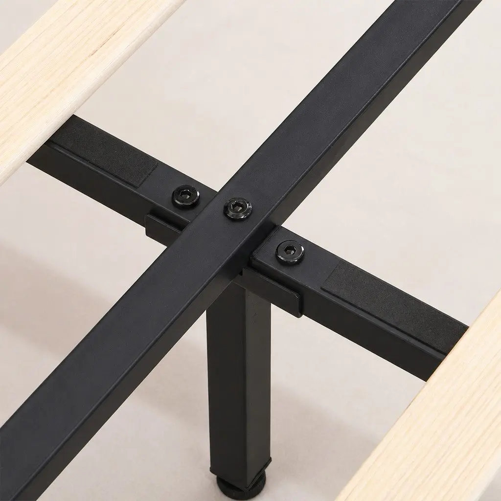 Floating Double Bed Frame with LED Headboard