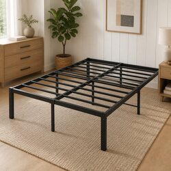 Metal Bed Frame Heavy Duty Full Size Storage Platform Foundation Slats Support