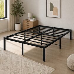 Heavy Duty Full Size Metal Bed Frame with Storage