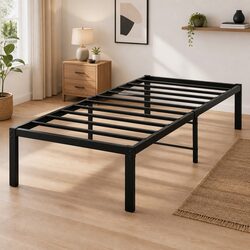 Full Size Metal Bed Frame with Storage Space