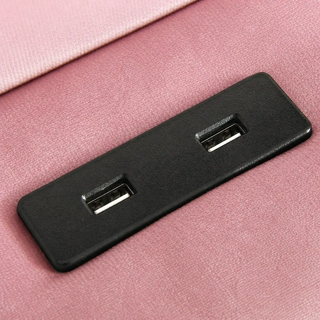 Floating Bed Frame with LED Lighting and USB