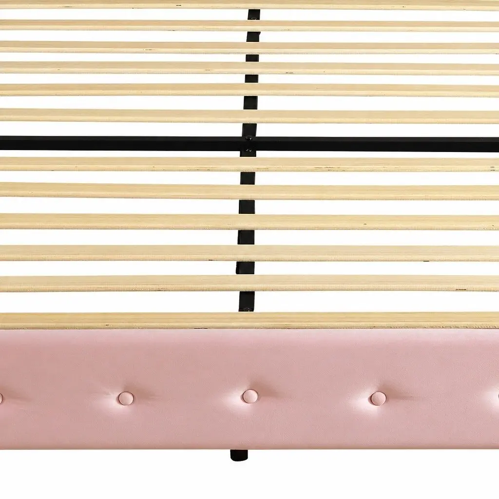 Floating Bed Frame with LED Lighting and USB