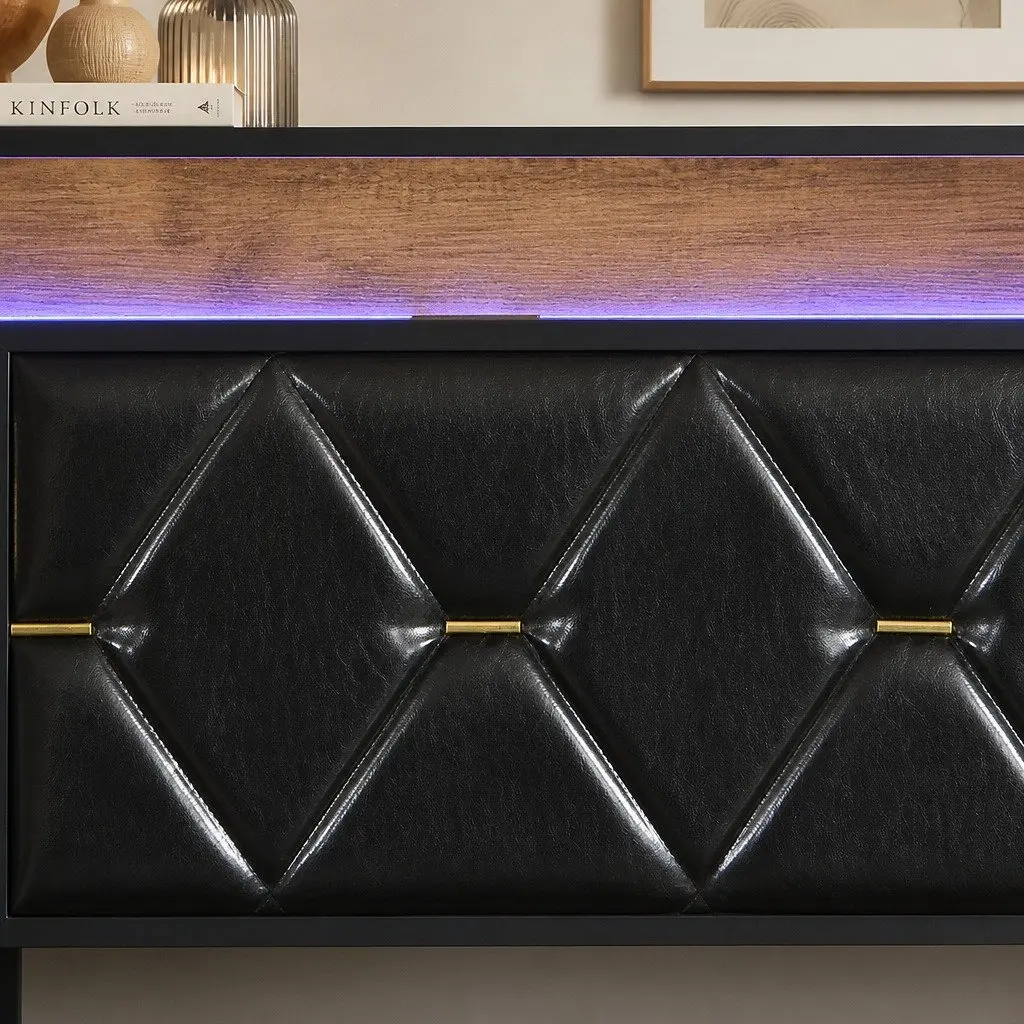 LED Headboard Single Bed Frame with Storage Drawers