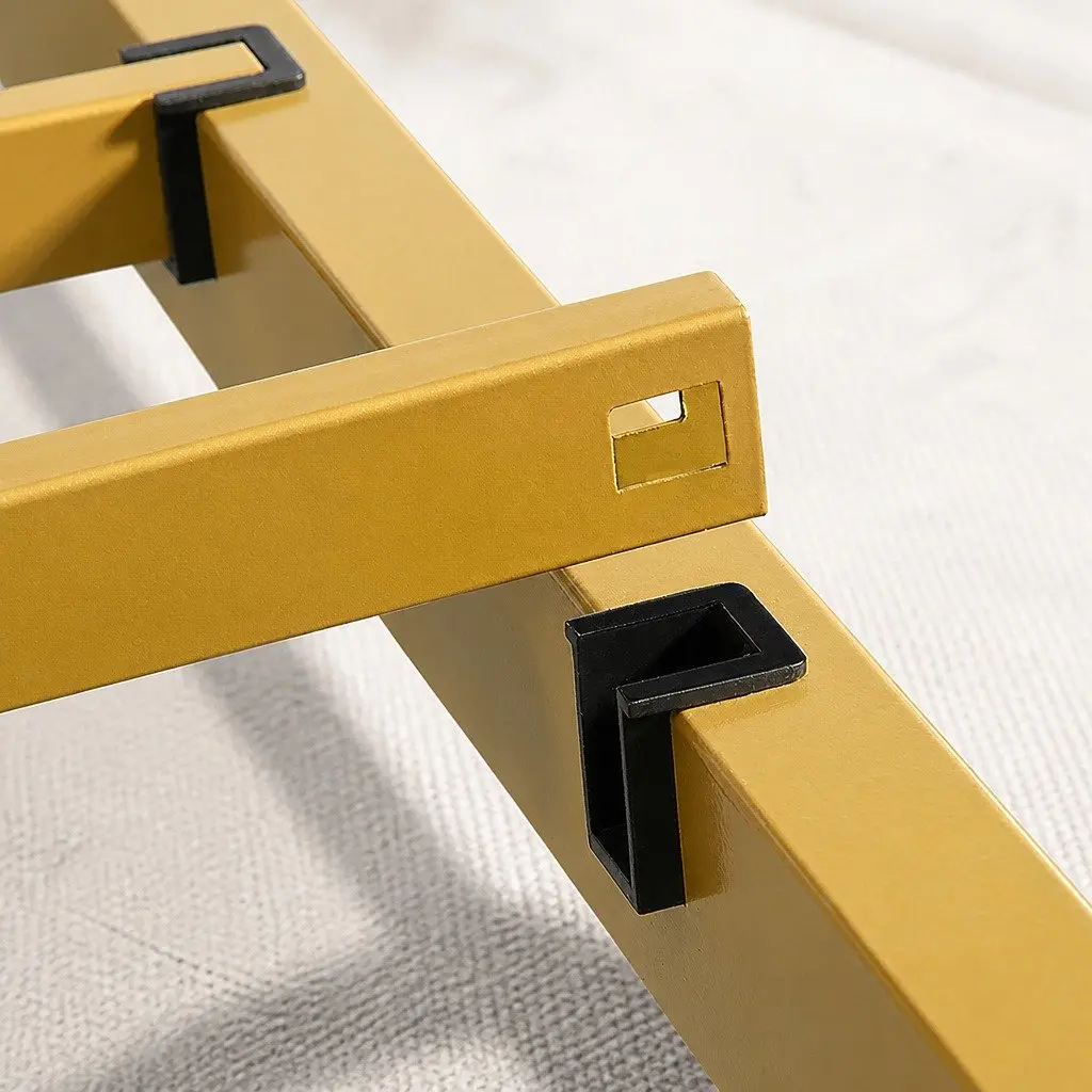 Double Bed Frame with Storage and Padded Headboard