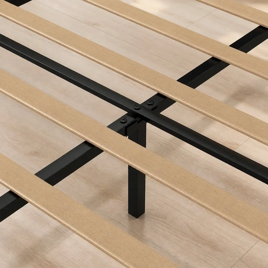 Double Upholstered Platform Bed Frame