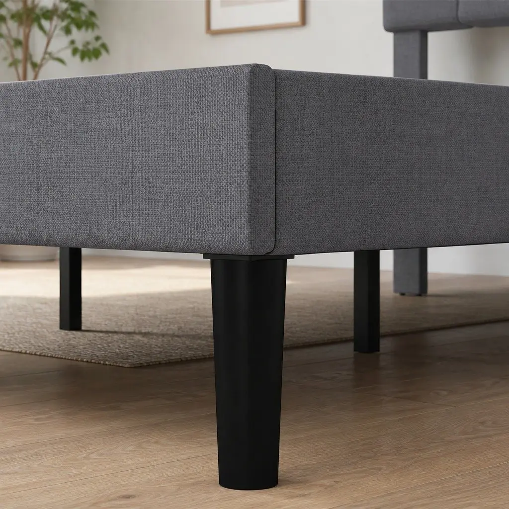 Double Upholstered Platform Bed Frame