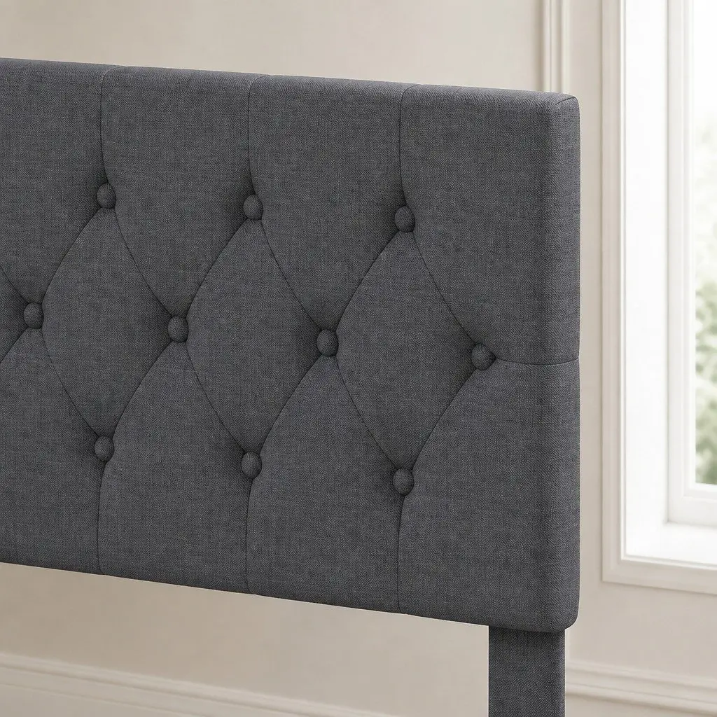 Upholstered Double Bed Frame with Storage